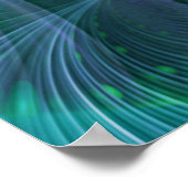 Apophysis Fractal Art I - blauw Poster (Hoek)