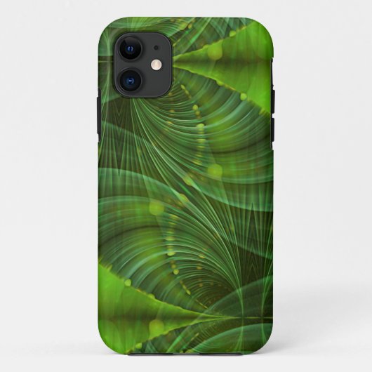 Apophysis Fractal Art I - groen Case-Mate iPhone Case (Achterkant)