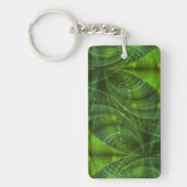 Apophysis Fractal Art I - groen Sleutelhanger (Voorkant)