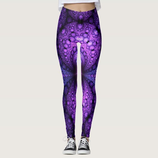Apophysis Fractal - Atomen Fusion + uw ideeën Leggings (Voorkant)