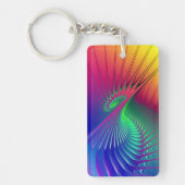 Apophysis Fractal Decor - Colorful Rays Sleutelhanger (Voorkant)