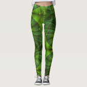 Apophysis Fractal green I Leggings (Voorkant)