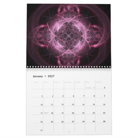 Apophysis Fractals 2012 Agenda Kalender (Jan 2027)