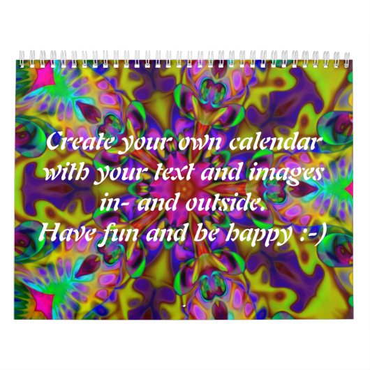 Apophysis Kaleidoscoop II + jouw tekst & afbeeldin Kalender (Hoes)