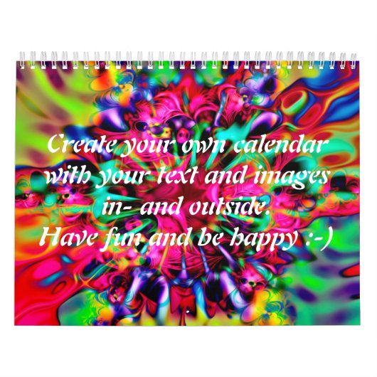 Apophysis Kaleidoscope I + jouw tekst & afbeelding Kalender (Hoes)