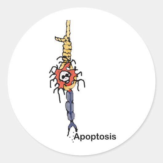 Apoptosis Ronde Sticker (Voorkant)
