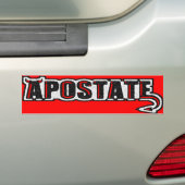 Apostaat Bumpersticker (Op auto)