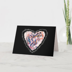 Apostaat Colorful Free Doodle Drawing Heart Feestdagen Kaart