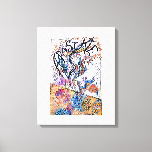 Apostaat Colorful Free Doodle Tekening Canvas Afdruk (Voorkant)