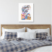 Apostaat Colorful Free Doodle Tekening Canvas Afdruk (Insitu (Slaapkamer))