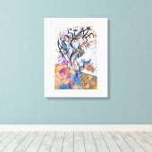 Apostaat Colorful Free Doodle Tekening Canvas Afdruk (Insitu (Houten vloer))