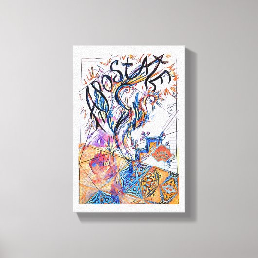 Apostaat Colorful Free Doodle Tekening Canvas Afdruk (Voorkant)
