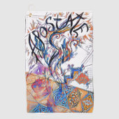 Apostaat Colorful Free Doodle Tekening Golfhanddoek (Voorkant)