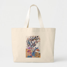 Apostaat Colorful Free Doodle Tekening Grote Tote Bag