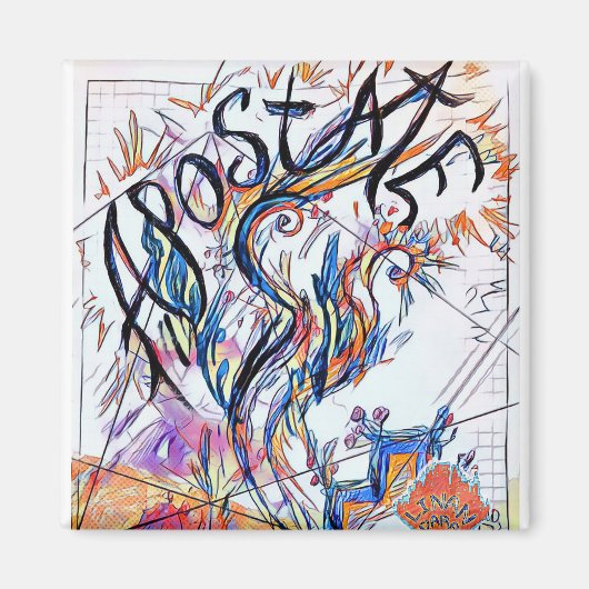 Apostaat Colorful Free Doodle Tekening Magneet (Voorkant)