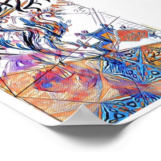 Apostaat Colorful Free Doodle Tekening Poster