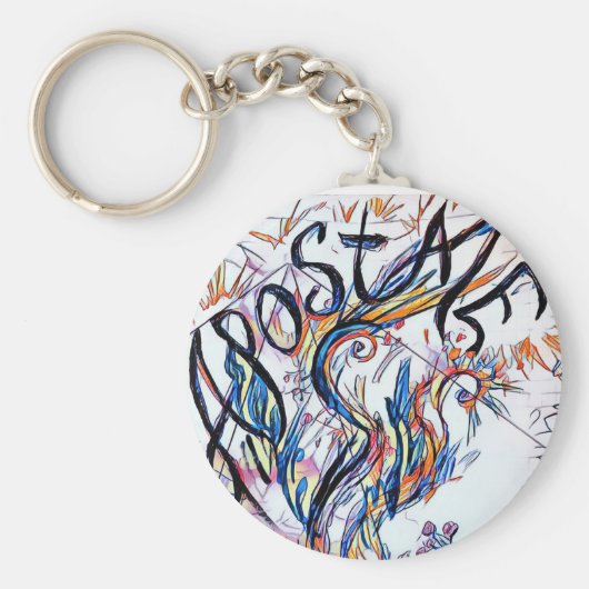 Apostaat Colorful Free Doodle Tekening Sleutelhanger (Voorkant)