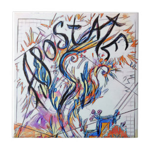 Apostaat Colorful Free Doodle Tekening Tegeltje