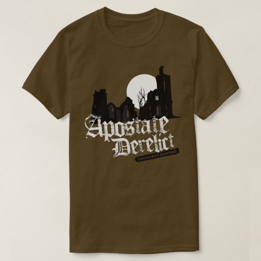 Apostaat vervallen t-shirt (Design voorkant)