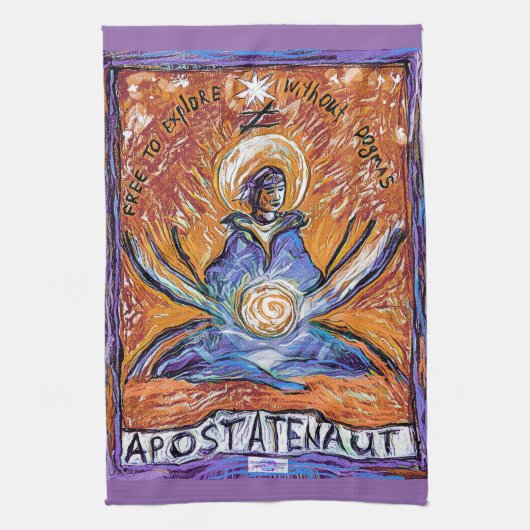 Apostatenaut - verkennen zonder dogma's theedoek (Verticaal)