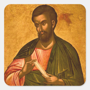 Apostel Bartholomeus (Nathanaël) Orthodoxe Icoon Vierkante Sticker