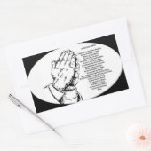 apostel gebed rechthoekige sticker (Envelop)