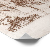 Apostel Jacobus Sforza Castle, Leonardo da Vinci Poster (Hoek)