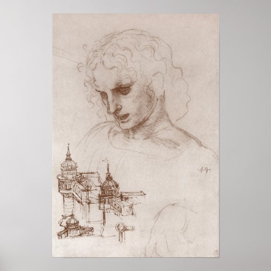 Apostel Jacobus Sforza Castle, Leonardo da Vinci Poster (Voorkant)