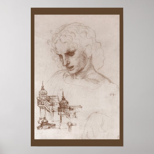 Apostel Jacobus Sforza Castle, Leonardo da Vinci Poster (Voorkant)
