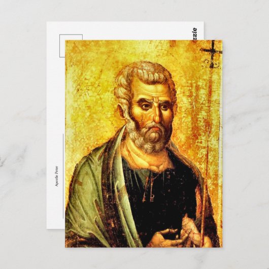 Apostel Peter Icon Orthodox Christelijk Briefkaart (Voorkant / Achterkant)
