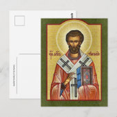 Apostel Timoteüs van de Zeventig Orthodoxe Icoon Briefkaart (Voorkant / Achterkant)