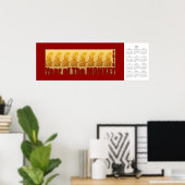 Aposter van de kalender van het jaar van de aap 20 poster (Thuiskantoor)