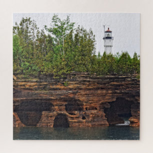 Apostle Islands - Devil's Island Lighthouse -20x20 Legpuzzel
