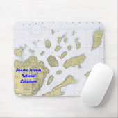 Apostle Islands National Lakeshore Chart Muismat (Met muis)