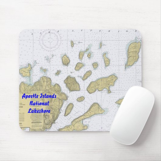 Apostle Islands National Lakeshore Chart Muismat (Met muis)