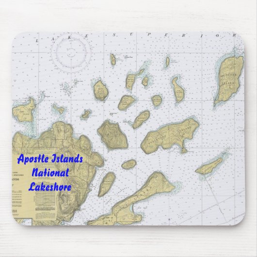 Apostle Islands National Lakeshore Chart Muismat (Voorkant)