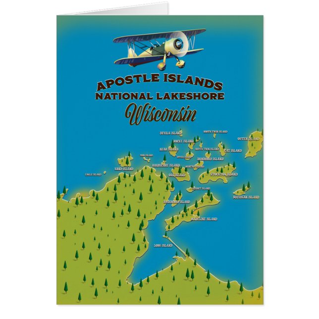 Apostle Islands National Lakeshore map (Voorkant)