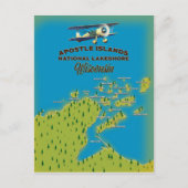 Apostle Islands National Lakeshore map Briefkaart (Voorkant)