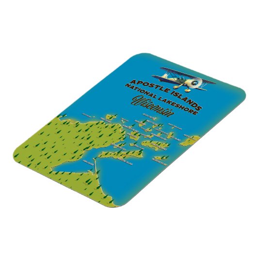 Apostle Islands National Lakeshore map Magneet (Linkerzijde)