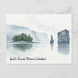 Apostle Islands National Lakeshore Waterverf Briefkaart