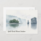 Apostle Islands National Lakeshore Waterverf Briefkaart (Voorkant / Achterkant)