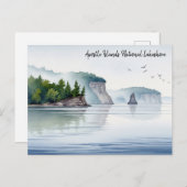 Apostle Islands National Lakeshore Waterverf Briefkaart (Voorkant / Achterkant)