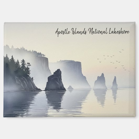 Apostle Islands National Lakeshore Waterverf Magneet (Voorkant)
