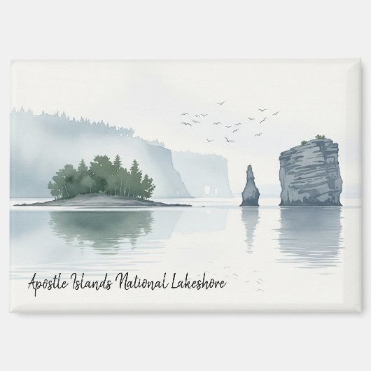 Apostle Islands National Lakeshore Waterverf Magneet (Voorkant)