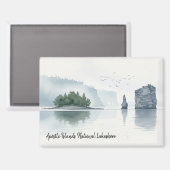 Apostle Islands National Lakeshore Waterverf Magneet (Voorkant / Achterkant)