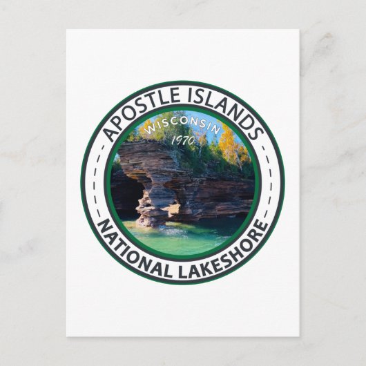 Apostle Islands National Lakeshore Wisconsin Badge Briefkaart (Voorkant)