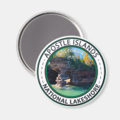 Apostle Islands National Lakeshore Wisconsin Badge Magneet (Voorkant / Achterkant)
