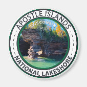 Apostle Islands National Lakeshore Wisconsin Badge Magneet (Voorkant)