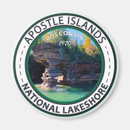 Apostle Islands National Lakeshore Wisconsin Badge Magneet (Voorkant)
