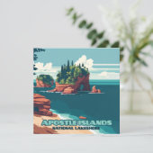 Apostle Islands National Lakeshore Wisconsin Retro (Staand voorkant)